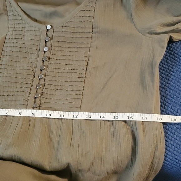 Boho Abercrombie & Fitch Small olive green ruffled dress - Picture 9 of 10